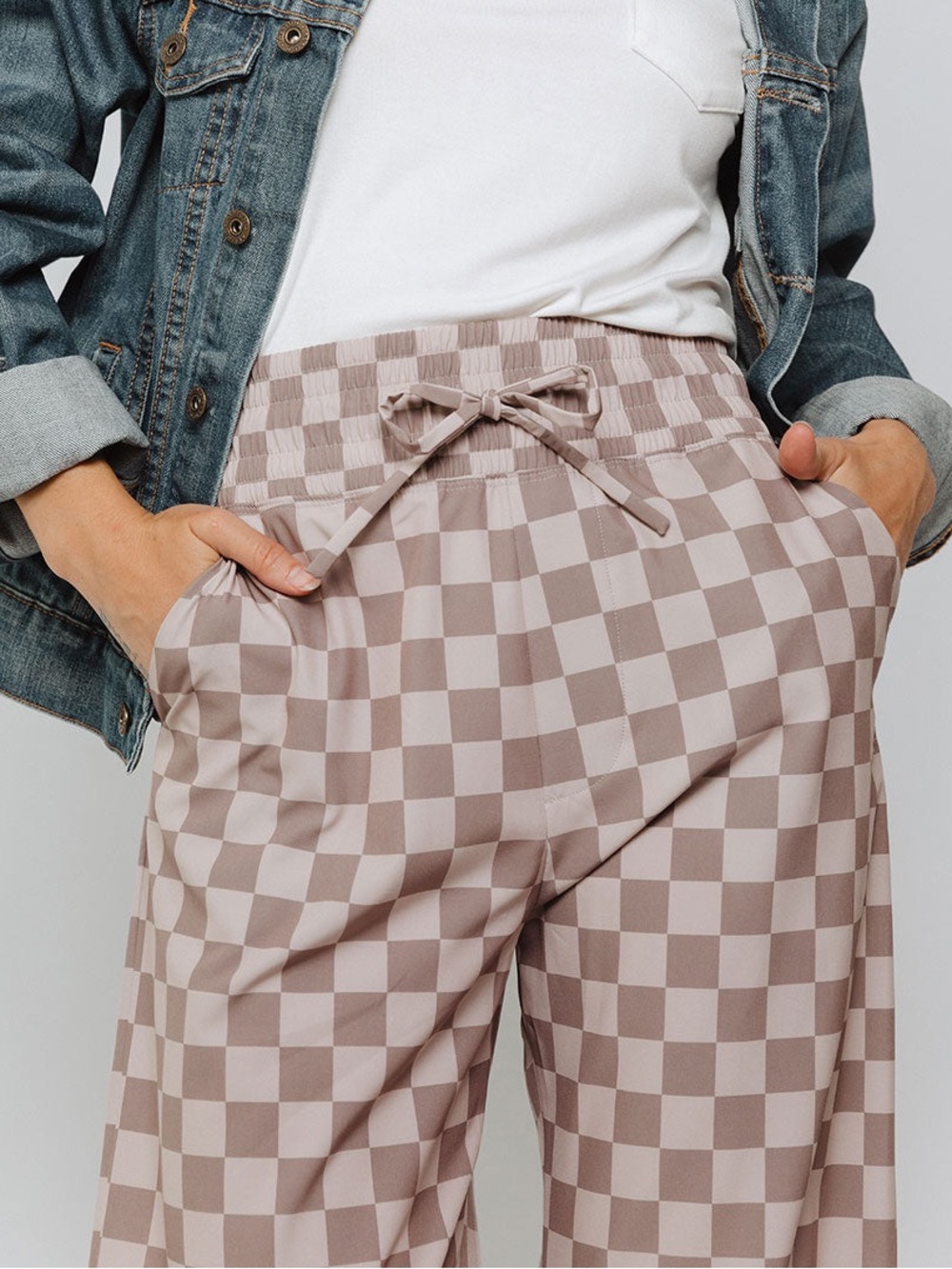 NWT Albion Audrey Brown Checkered Pants XS - Picture 4 of 13